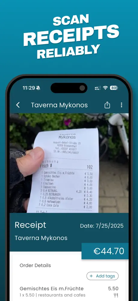 Receiptix — lector de tickets